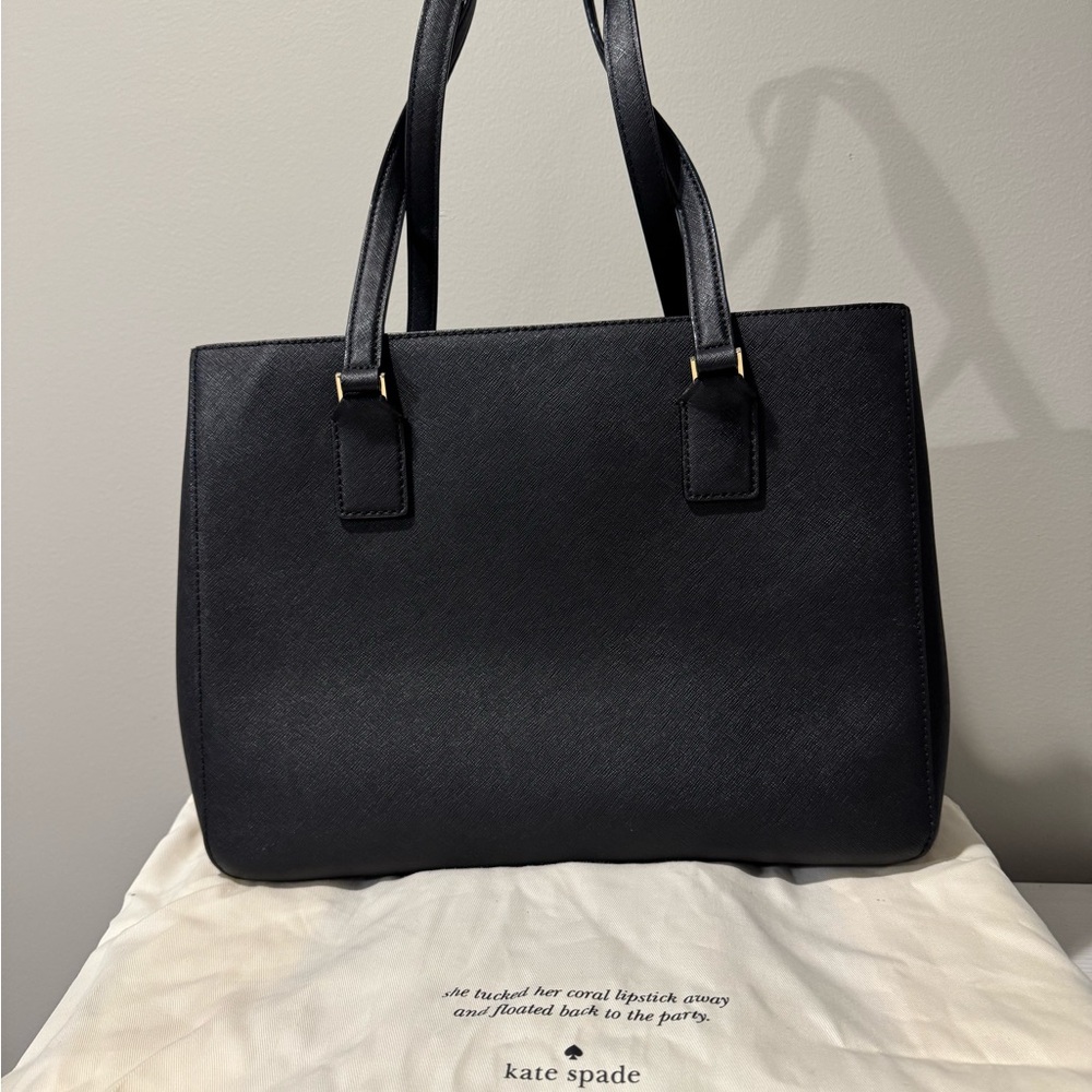 Kate Spade Elegant hard, leather Black Tote heavy duty for every day use - Picture 8 of 10